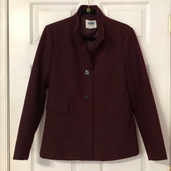 Old Navy Jackets & Blazers - Old Navy Peplum Style Peacoat in wine color